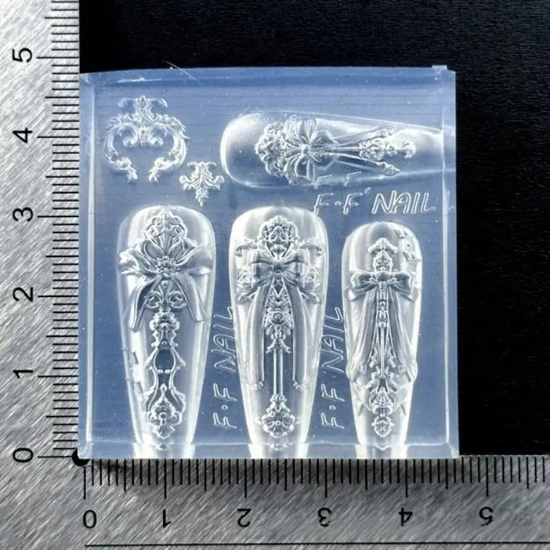 Nail Art Decoration Tool European Avatar Photo Frame 3D Silicone Mold Qme A1