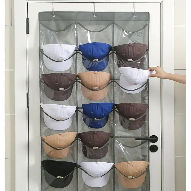 Baseball Caps Bedroom Hat Storage Holder Organizer24 Clear Pockets Qme