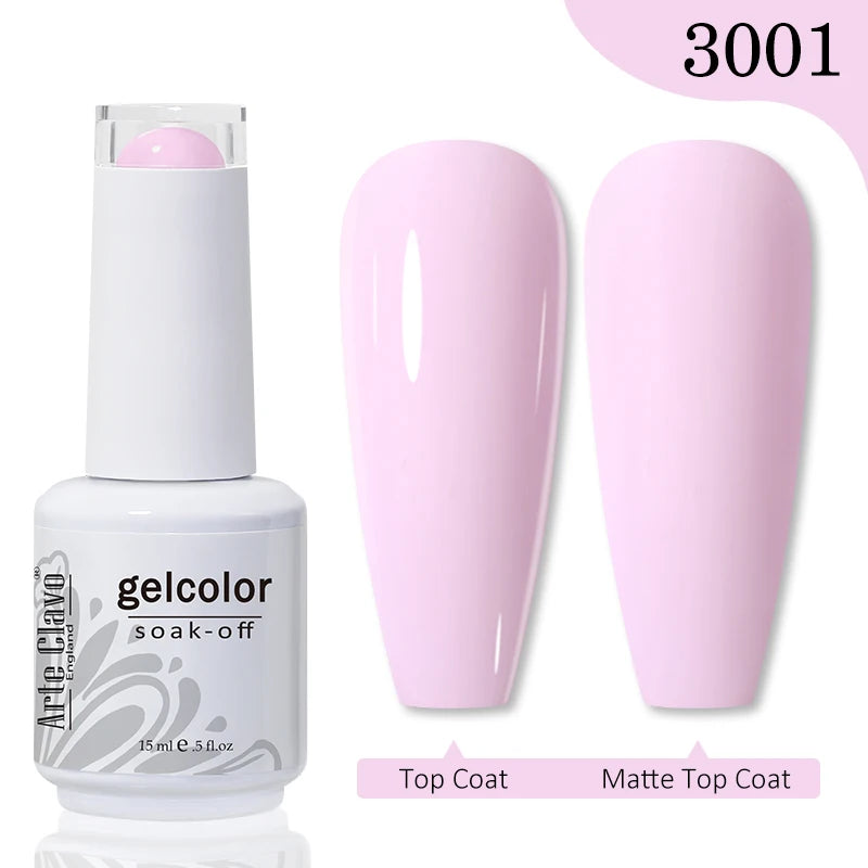 Arte Clavo Gel Nail Polishes Pink Nude Hybrid Lak Manicure