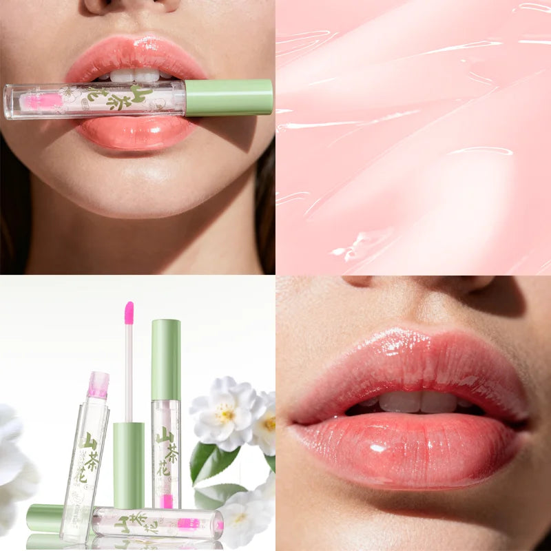Camellia Magic Color Changing Hydrating Lip Glow Oil, With Plant Squalane,Moisturizing & Nourishing,Long-Lasting, Non-Sticky Qme