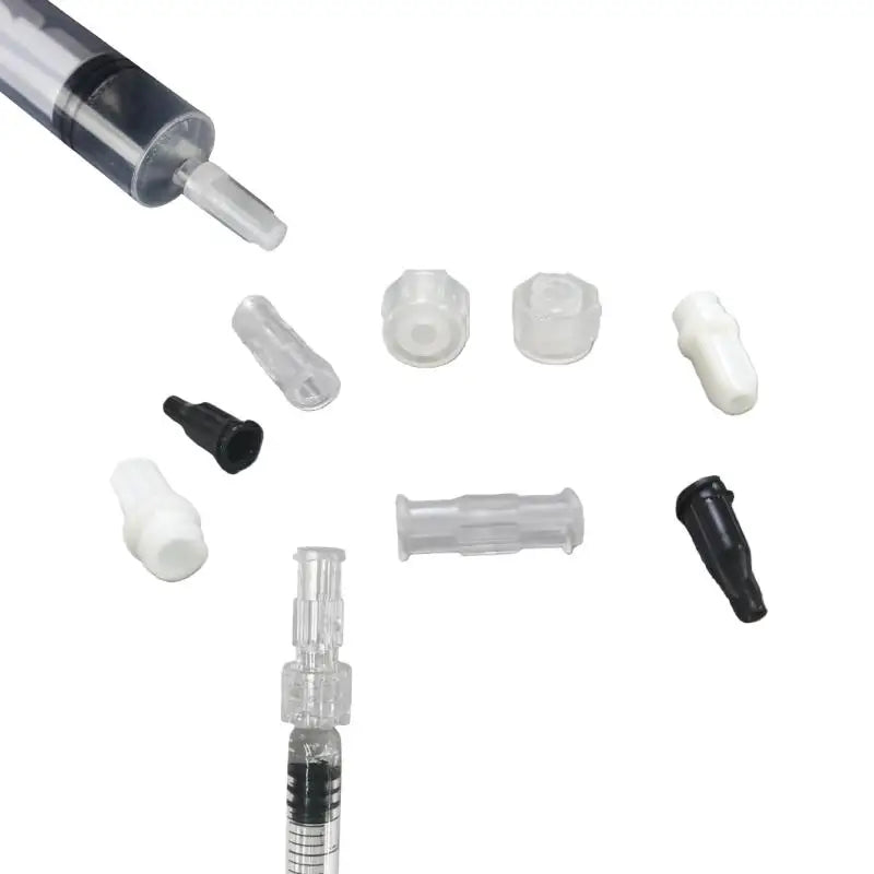 Transparent Plastic Syringe Connector Leak Proof Double Helix Medical Qme