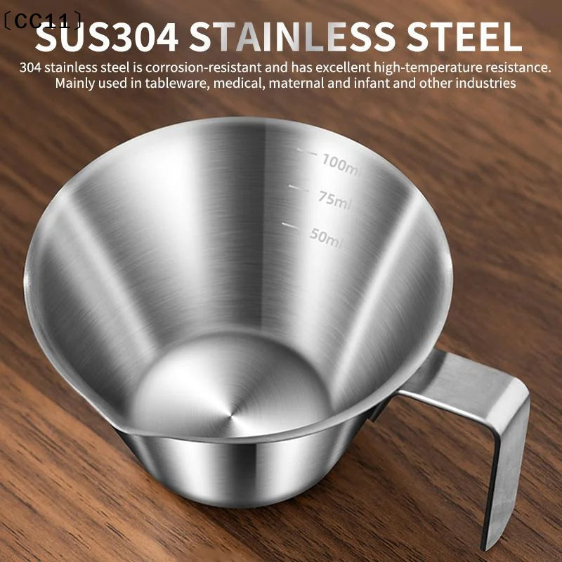 Stainless Steel Coffee Extraction Cup Scale Small Milk Spoon Making Qme