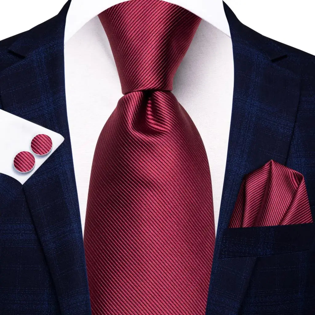 Hi-tie Paisley Wine Red 100 Silk Men's Tie Neckties Ties Men Formal Qme SN-3727