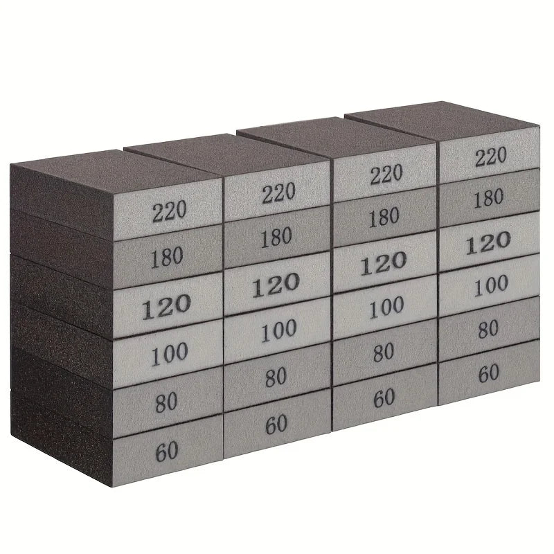 Sand block sandpaper, suitable for wooden combination block combination dry wall repair kit Qme 24pcs set