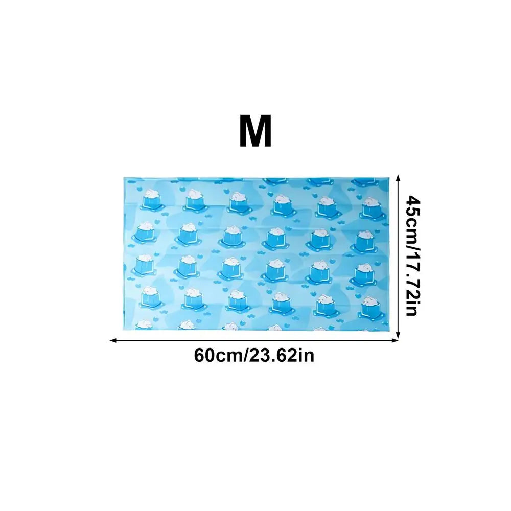 Cooling Dog Bed Foldable Reusable Comfortable Pet Mattress Cooling Dog Beds Sleeping Pad For Car Trip Park Beach Picnic Balcony Qme Blue M China Mainland