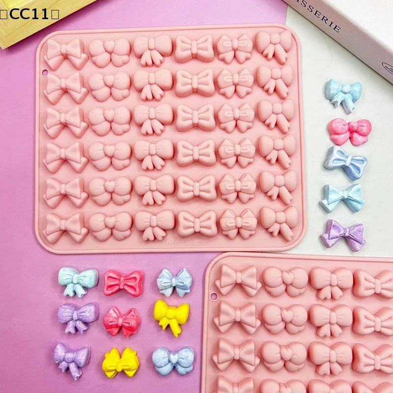Bow Silicone Molds 6 Different Shapes 36-Cavity Chocolate Fondant Qme Default Title