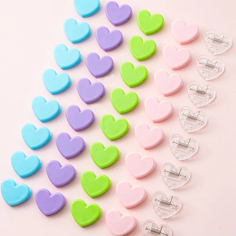 Multi functional love clip, colorful storage corner clip, simple ins file, hand account, bill clip, sealing clip Qme