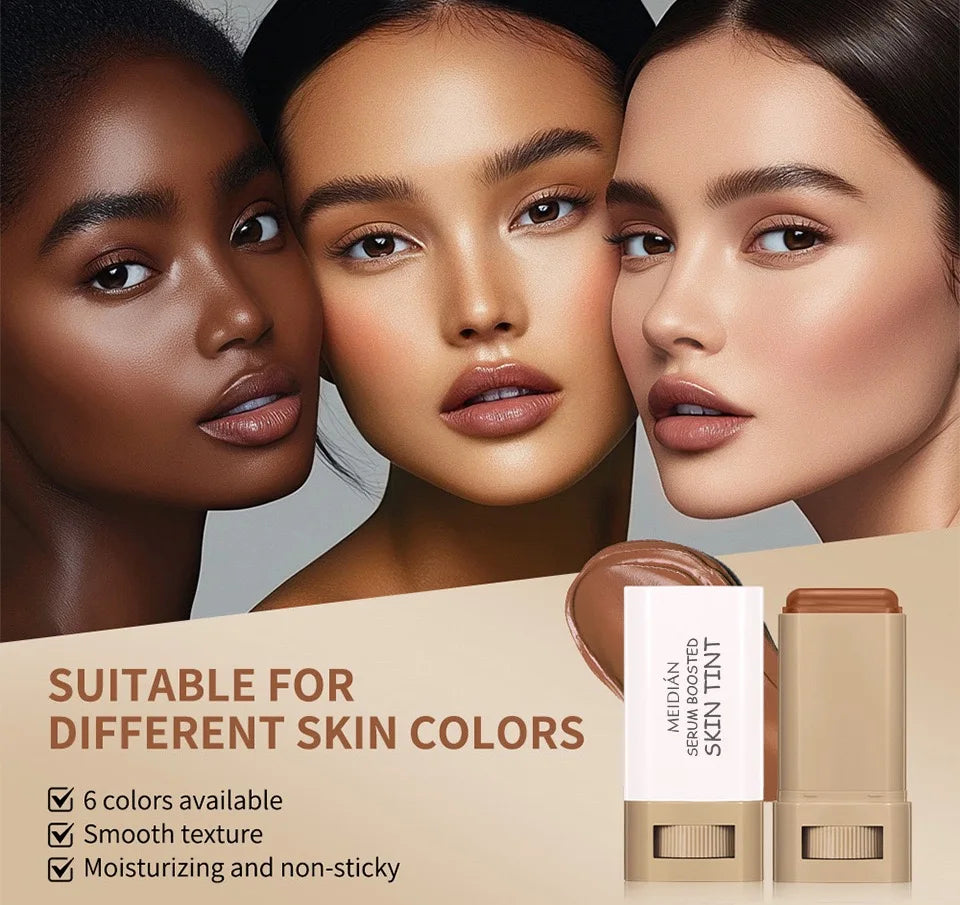 Stick Foundation Balm Serum Boosted Skin Tint Smooth Plumper Hight Qme
