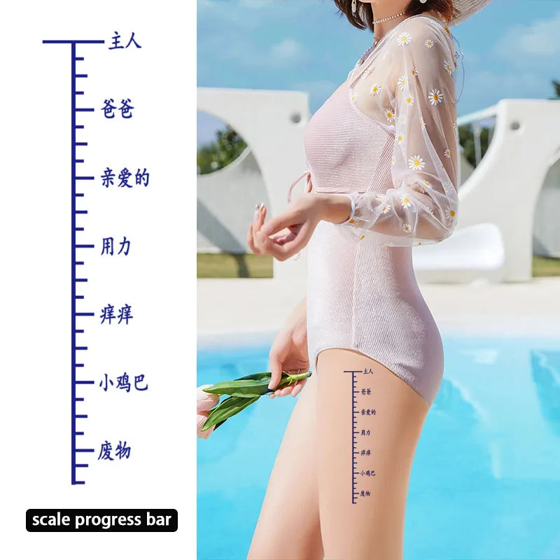 Herbal Juice, Sexy Female Abdomen and Legs, Realistic Progress Bar, Succubus Tattoo, Waterproof and Sweatproof Temporary Sticker Qme