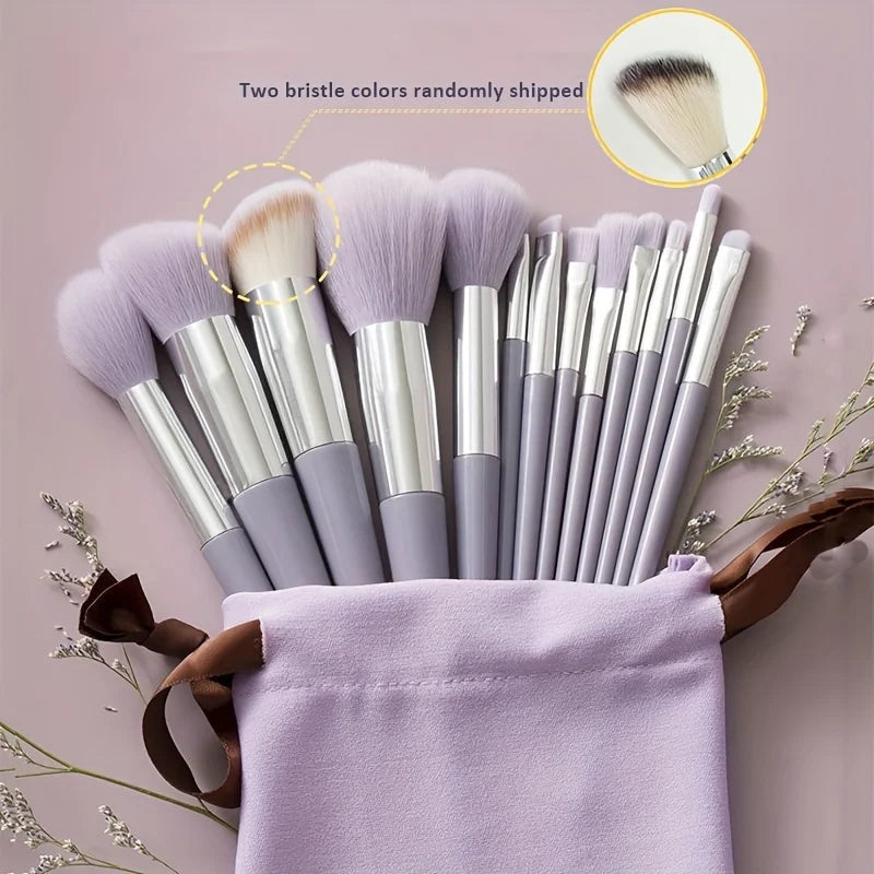 Makeup brush set: Soft and delicate, it includes eyeshadow, foundation, It is the perfect birthday gift for mothers or women. Qme 13pcs set