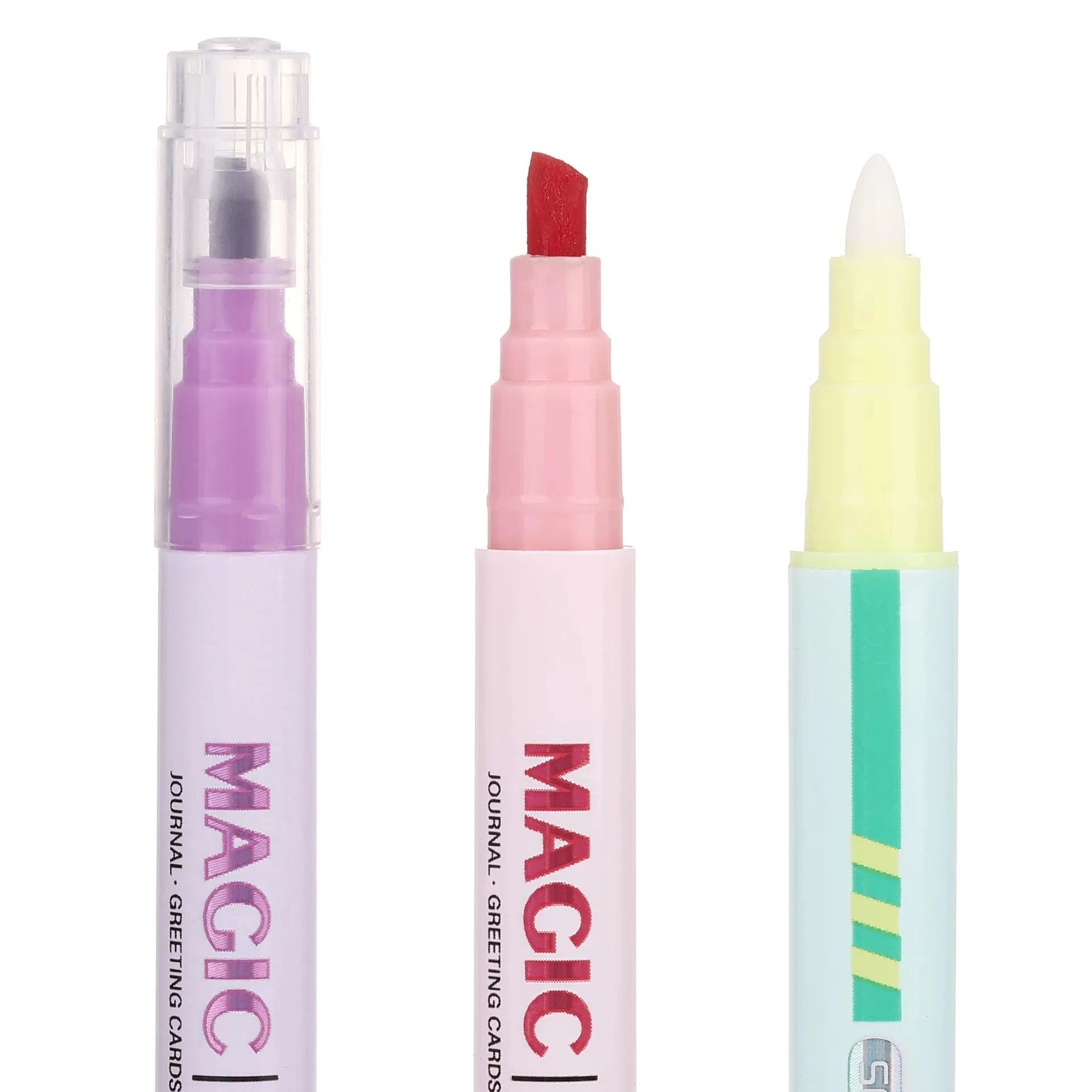 Double Tips Magic Highlighter Pen Markers Pastel Drawing Pen for Student School Office Supplies Cute Stationery Qme