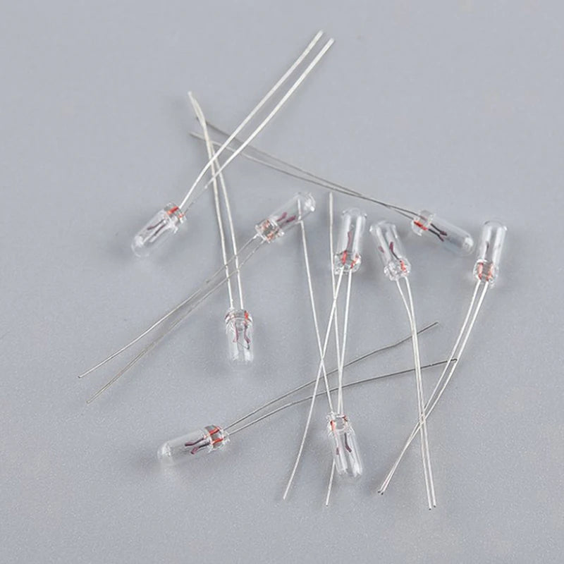 25PCS 5mm 4mm 3mm Clear 12V Mini Bulb of Wheat Rice Bulbs Switch Button Bulbs Indicator Bulb Tungsten Lamp Qme