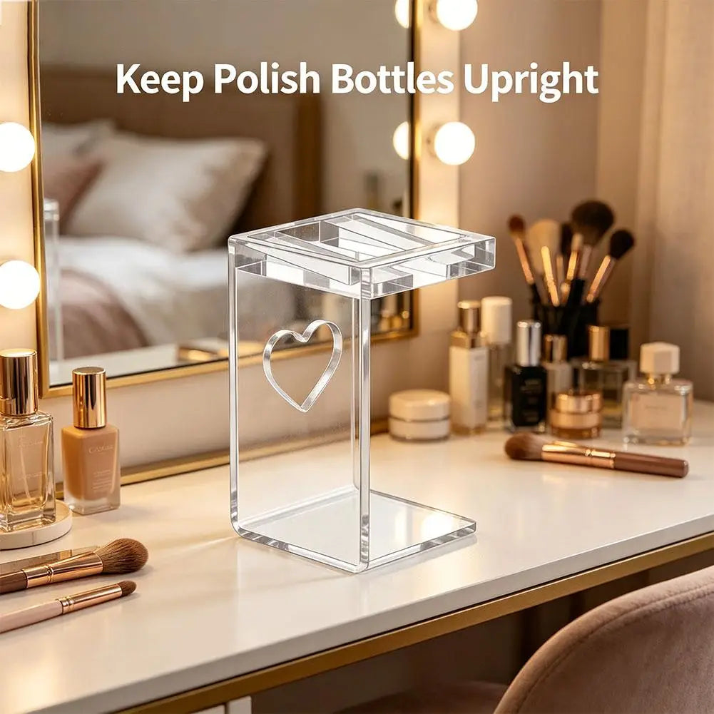 Acrylic Nail Polish Inversion Rack, Leak-proof Nail Polish Bottle Holder, Manicure Tool Organizer for Salon & Home Use Qme