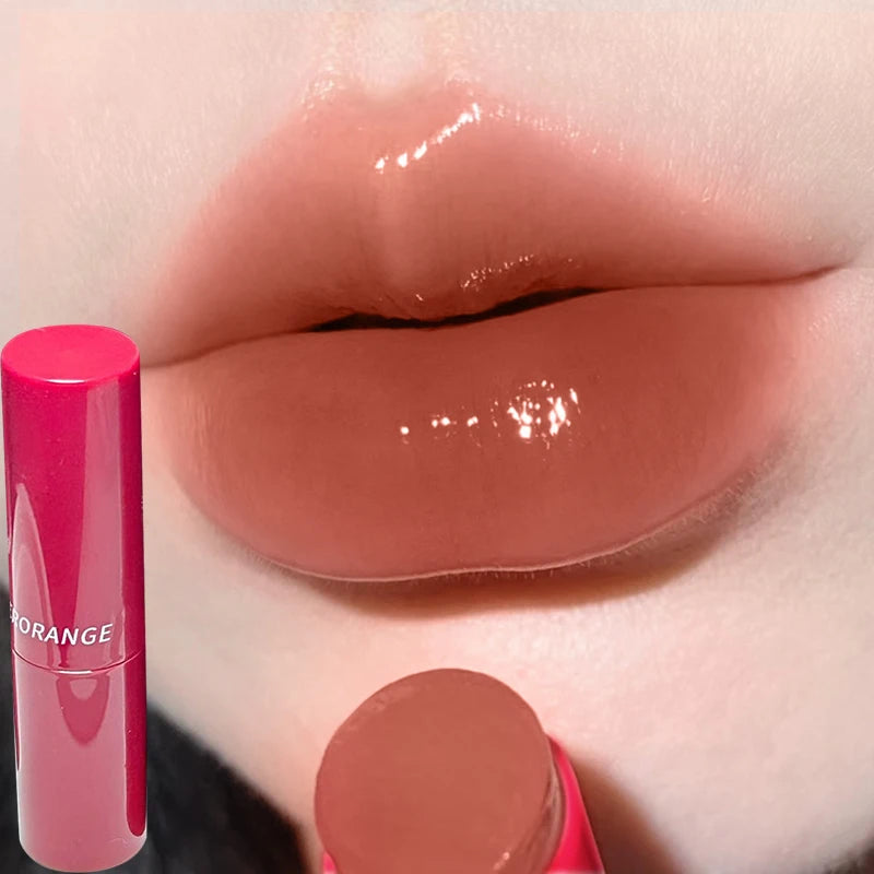 Rose Tea Brown Jelly Lipstick Crystal Tinted Lip Balm 8 Colors Anti-cracking Cherry Peach Lip Gloss Repairing Lip Care Cosmetics Qme 03