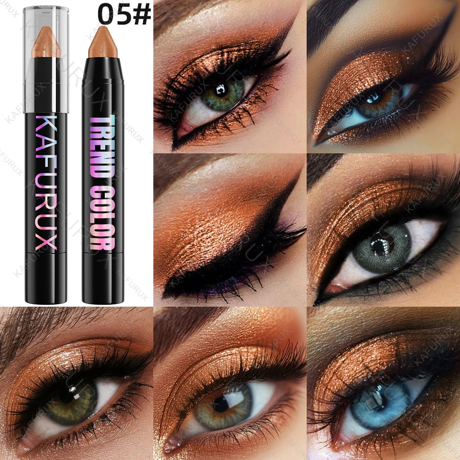 Metallic Glitter Eyeshadow Pencil Waterproof Pearlescent Nude Eye Qme 05