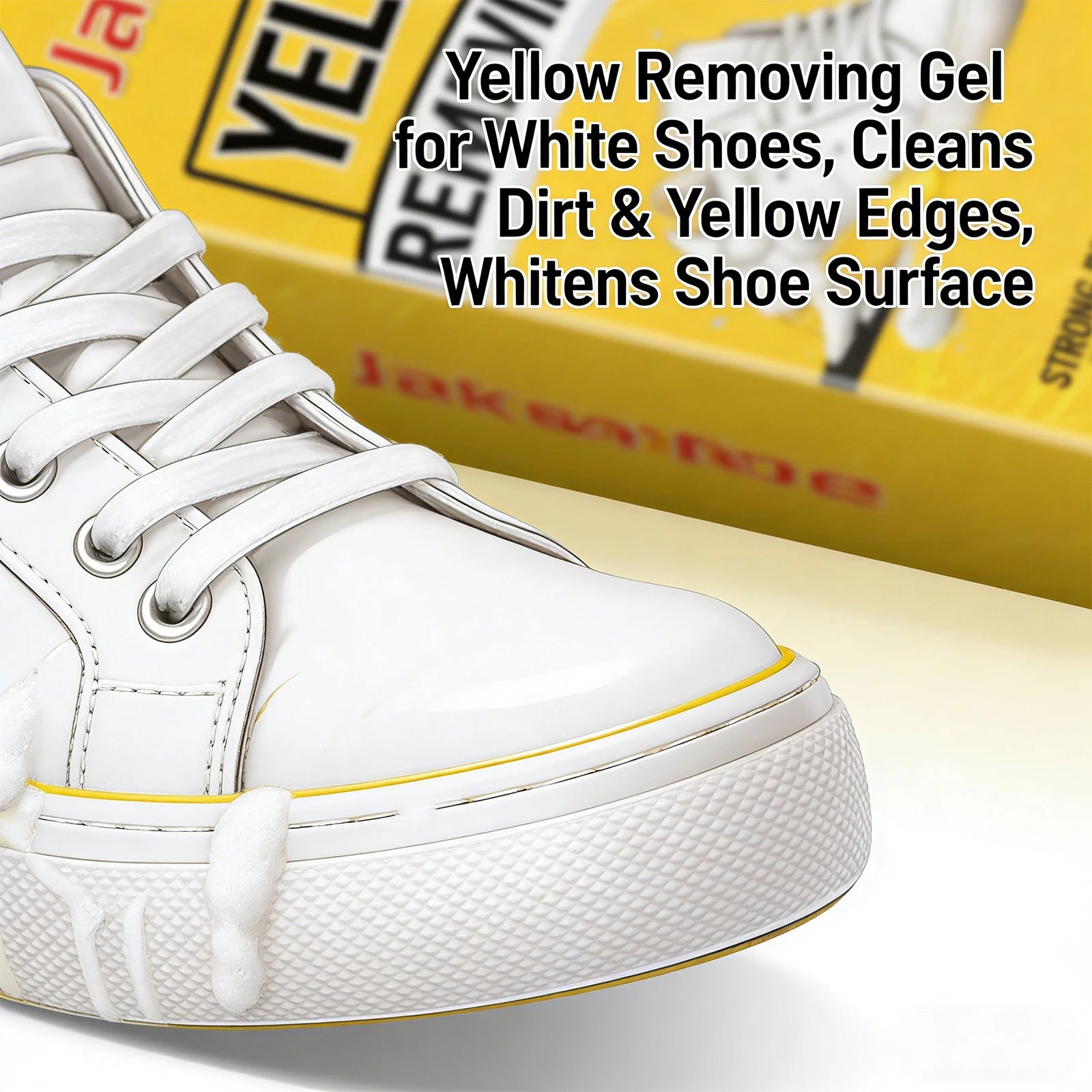 White Shoe Cleaning Gel Effectively Removing Stubborn Stains Preventing Shoes Yellowing Eliminate Odors Shoe Yellow Removing Gel Qme