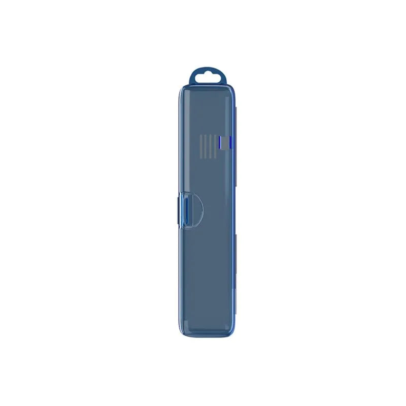 Plastic Toothpaste Box Storage Container Toothbrush Transparent Qme Blue