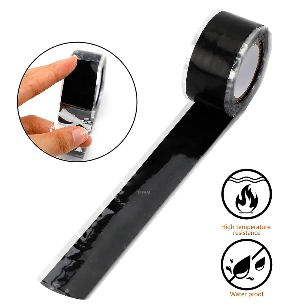300cm Pipe Stop Leaks Repair Tape Self-Fusing Silicone Rubber Waterproof Insulation Super Strong Adhesive Stretchable Duct Tapes Qme