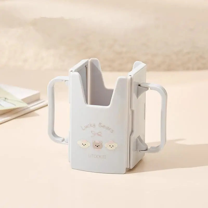 Anti-squeeze Cup Holder Adjustable Milk Juice Box Portable Drink Home Qme Gray