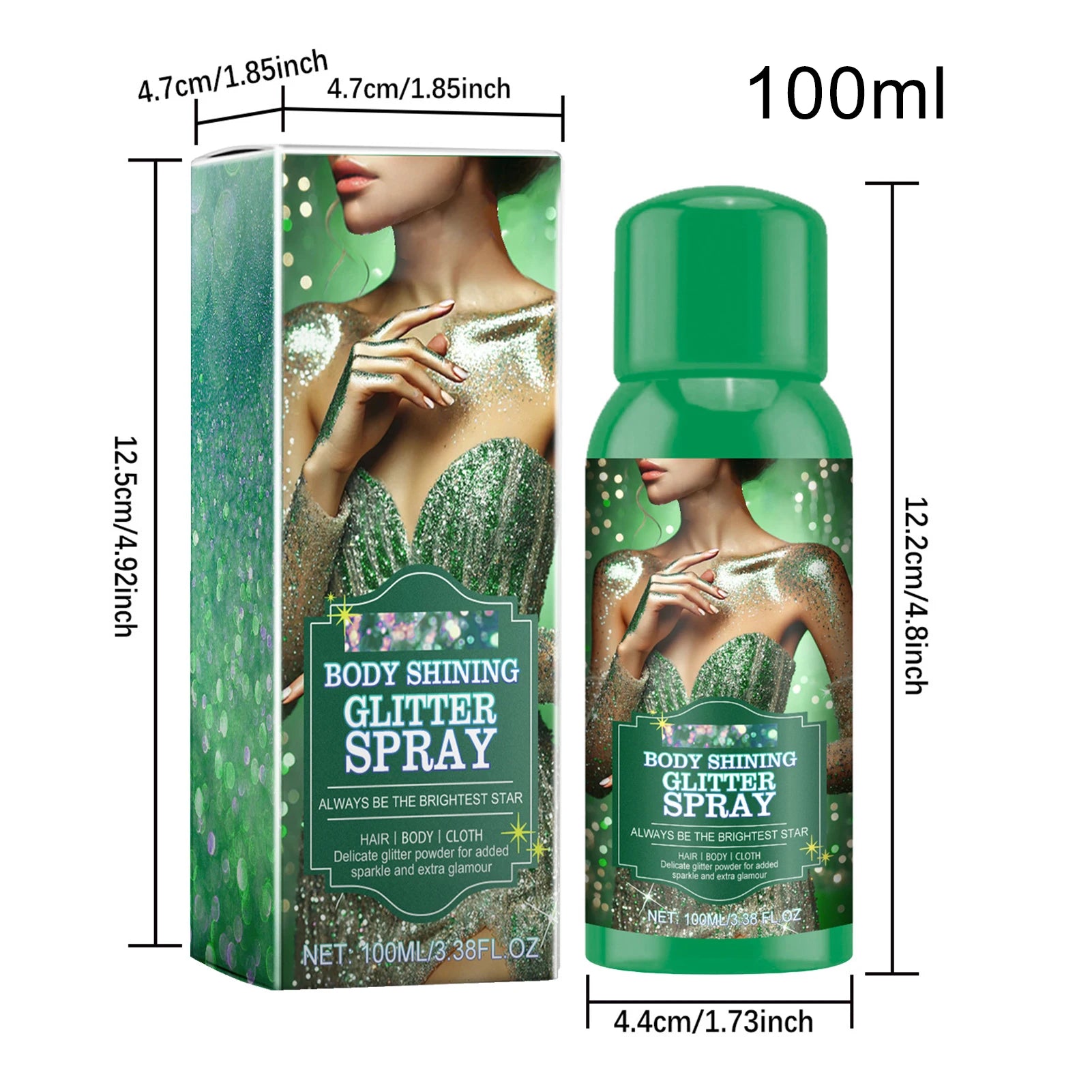 Shimmery Spray Shiny Glitter Spray Hair Shimmery Glitter Spray Hair And Body Washable Temporary Hair Body Glitter Color Spray Qme 100ml 2 China Mainland