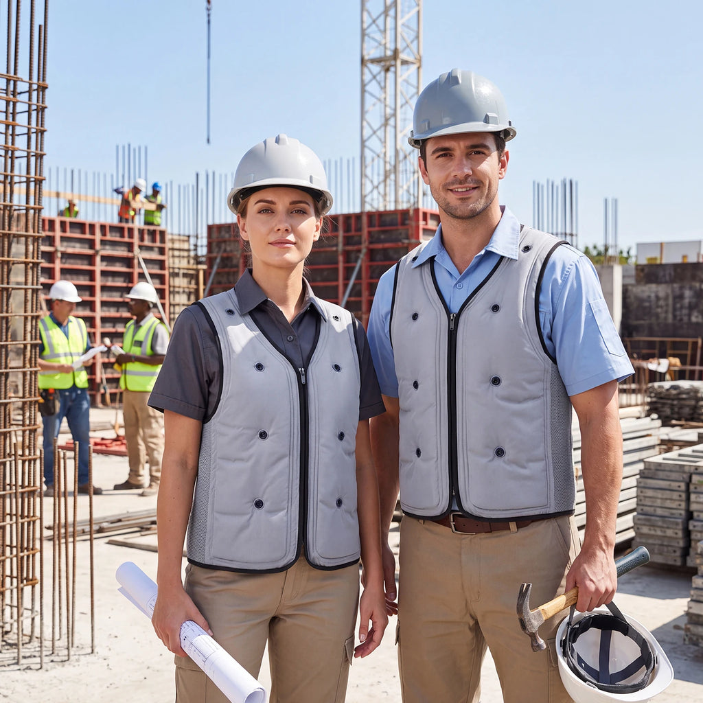 Summer Evaporative Cooling Vest Reusable Water-Cooled Sunscreen Vests Evaporative Ice Pack Jacket for Construction Site Workers Qme