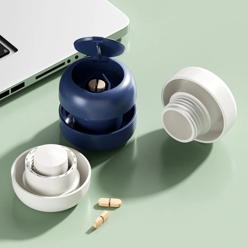 Pill Cutting Dispenser Organizer 1 Portable Grinder Cutter Qme