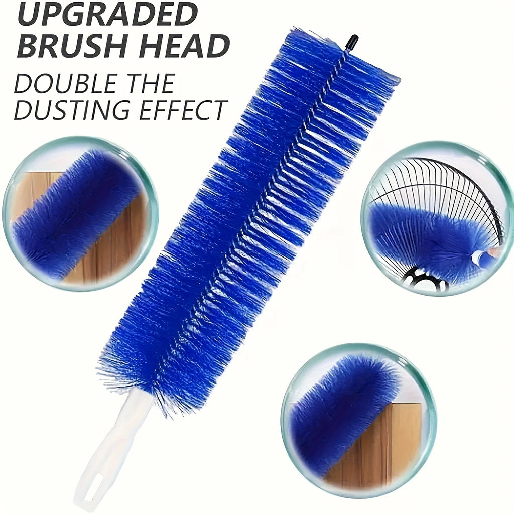 1pc Long Multi-Functional Fan Cleaning Brushes - Durable, Flexible, Reusable & Washable for Fans, Air Conditioners, Shutters Qme
