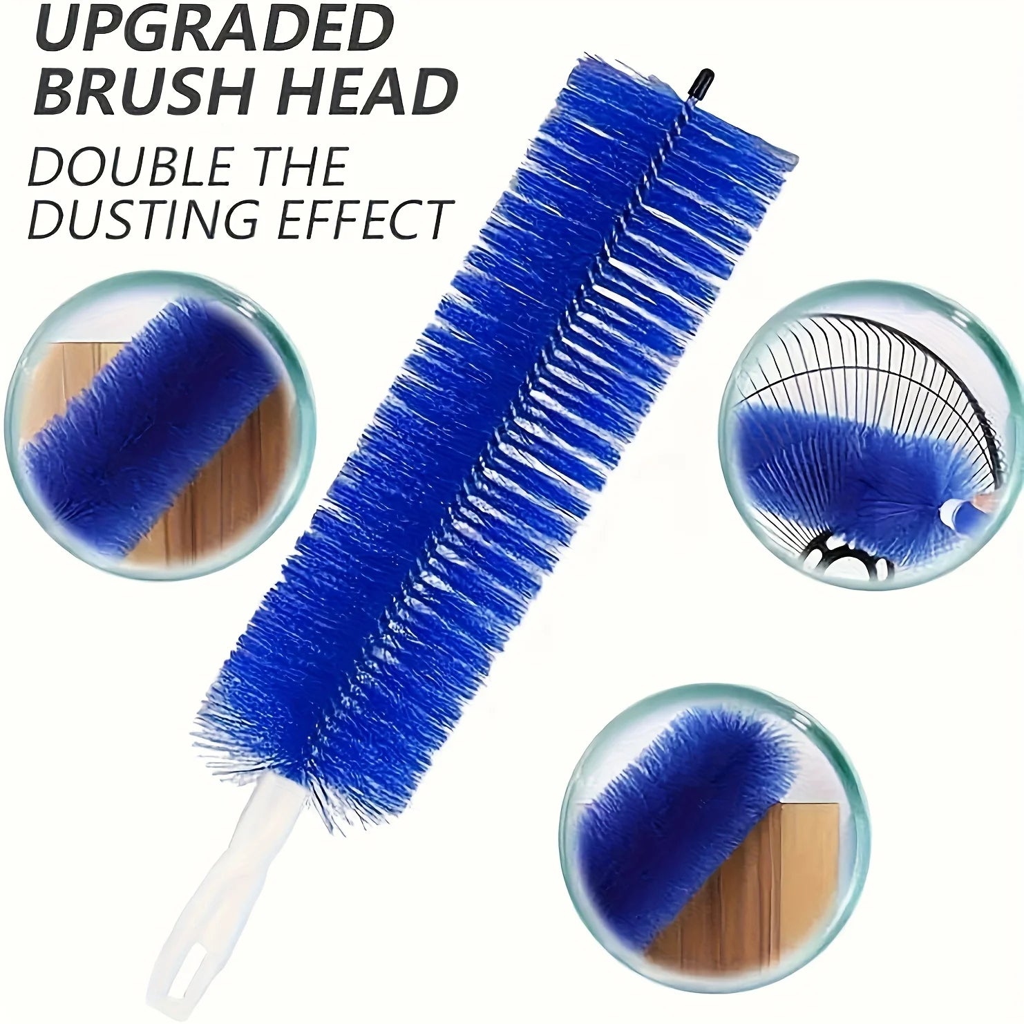 1pc Long Multi-Functional Fan Cleaning Brushes - Durable, Flexible, Reusable & Washable for Fans, Air Conditioners, Shutters Qme