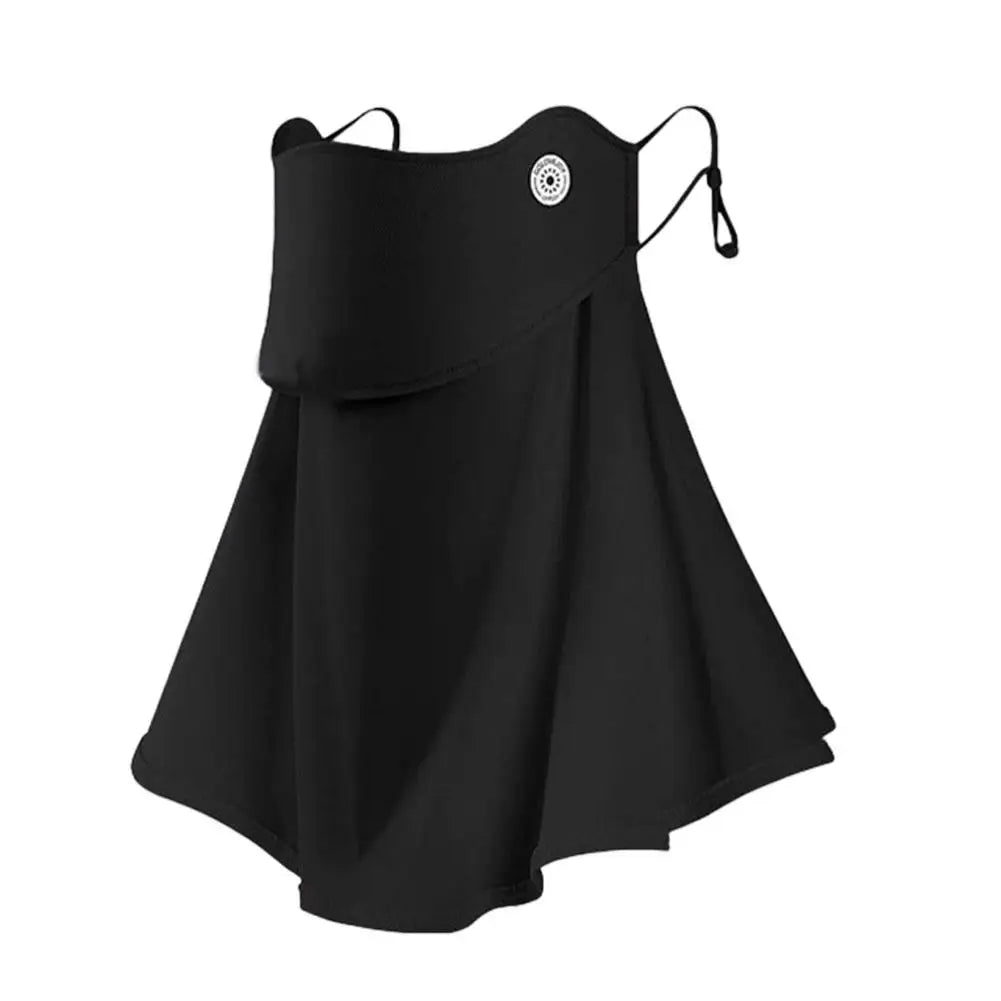 UV Protection Face Cover Neck Gaiter Scarf Women Men Summer Outdoor Qme Black