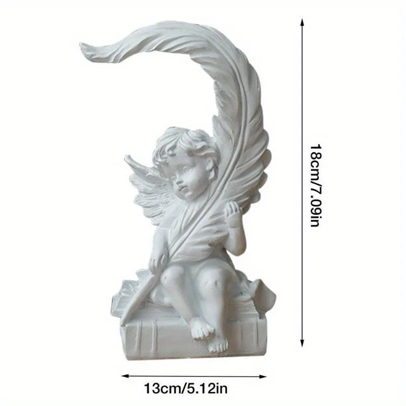Romantic Feather Angel Ornament Living Room Desktop Cupid Decoration Qme