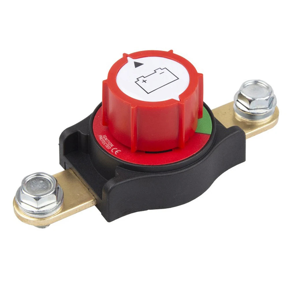 On/Off 300A Battery Disconnect Switch Top Post Battery Switch Battery Cut Off Switch for Car Vehicle RV and Boat Qme Red