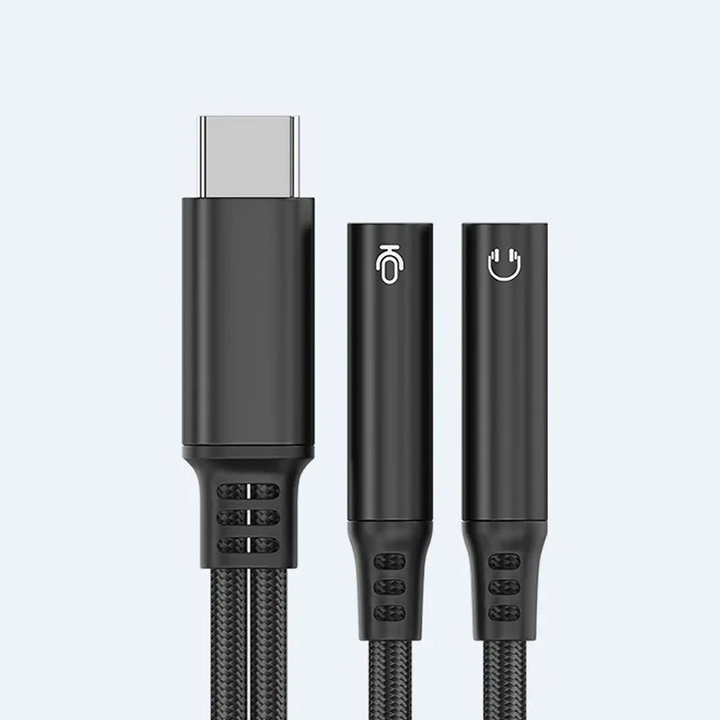 Phone15 16 USB C Converter 2in1 Dual Audio Adapter DAC Voice Qme