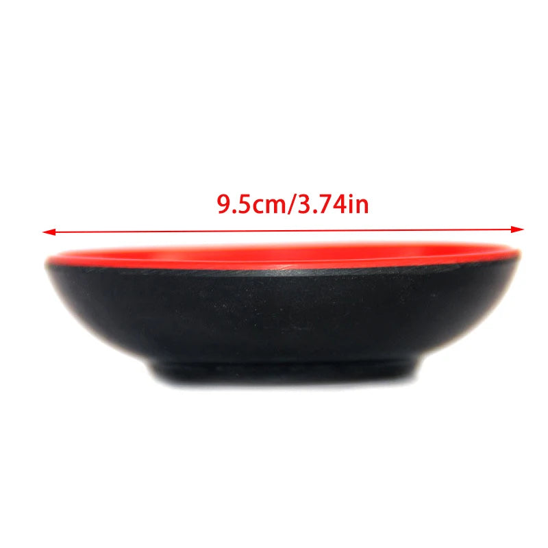 Red Black Round Sauce Dishes Food Dipping Bowls Melamine Seasoning Qme L