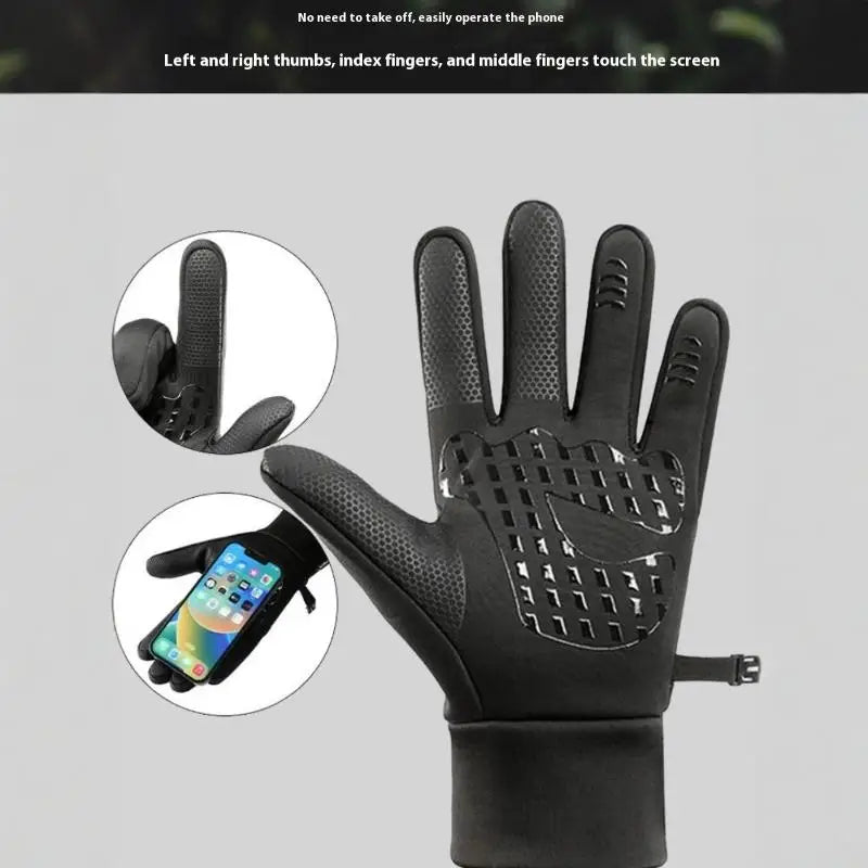 1Pair Winter Gloves Men Women Waterproof Thermal Glove Cold Weather Qme