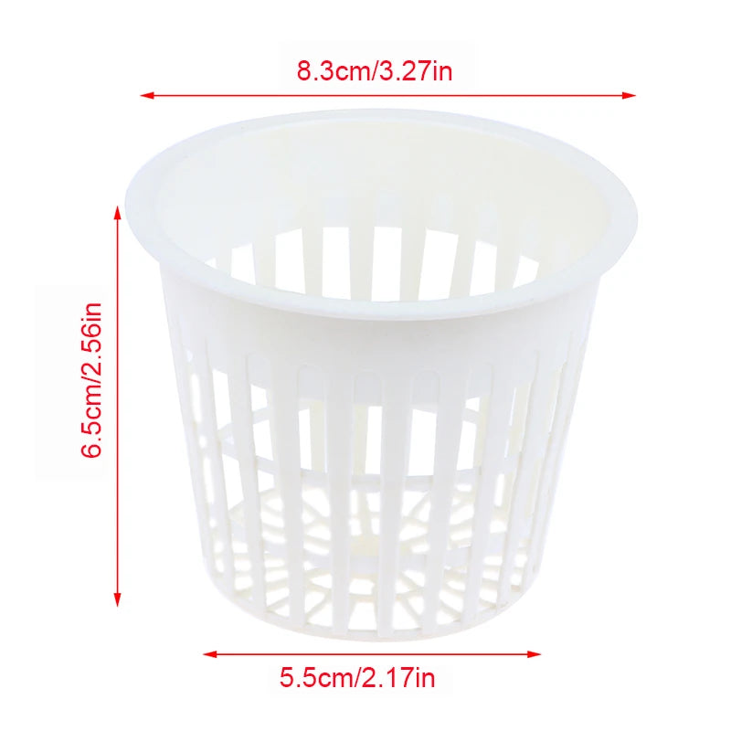 Soilless Net Basket Slotted Colonization Container Grow Orchids Qme 3INCH White