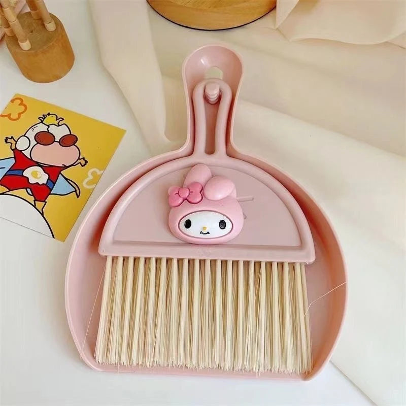 Hello Kitty Kuromi Desktop Cleaning Keyboard Brush Small Broom Mini Qme