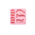 Chocolate Silicone Molds 3D Vintage Car Train Airplane DIY Fondant Qme Pink