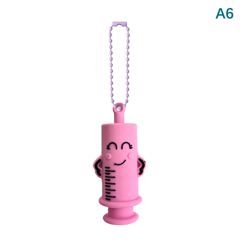 1Pc Ampoule Bottle Opener Keychain Syringe-Shaped Cutter Nurse Doctor Ampoule Bottle Opener Aid Medication Vial Breaker Tool. Qme A6