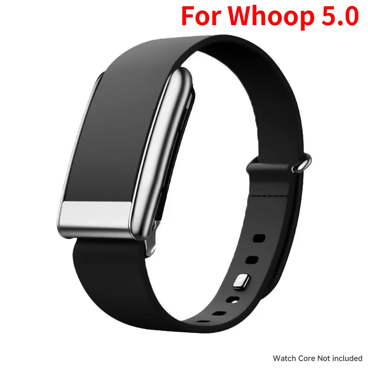 Leather Slim Waistband for WHOOP 5.0 /5.0MG Fitness Soft Breathable Replacement Strap Adjustable Protector Sports Wristband Qme For Whoop 5.0-Black Olny Band No Sensor