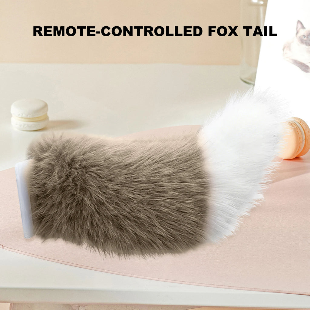 Car Electric Remote Control Tail Moving Shake Wagging Plush Tail Ornament For Auto Motorcycle Decorate Accessories ﻿ Qme