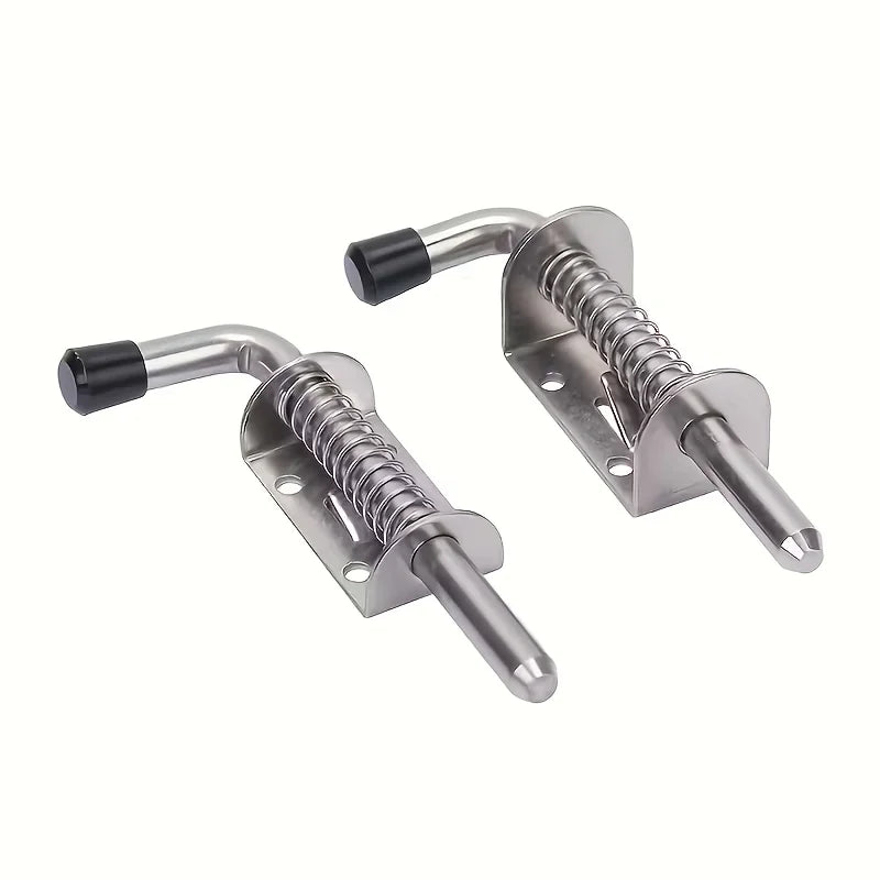 Heavy Duty Metal Spring Loaded Latches, Multi-Directional Cabinet And Door Hinges With Safety Locking Mechanism Fo Home Security Qme 2pcs