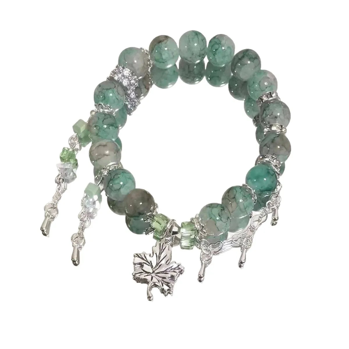 2 Pieces Simple Beads Resin Bracelets Jewelry Gifts for Women Inspired Beaded Bracelet DIY Same Style Statement Jewelry Bangles Qme