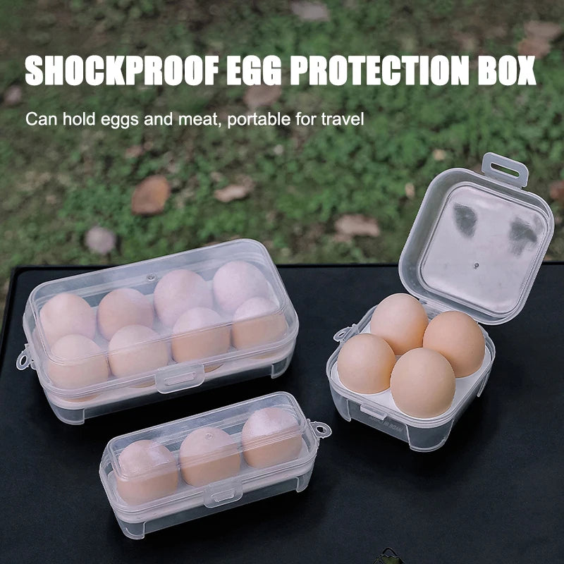 Egg Box 3 4 8 Grids Holder Container Outdoor Camping Picnic Eggs Case Qme