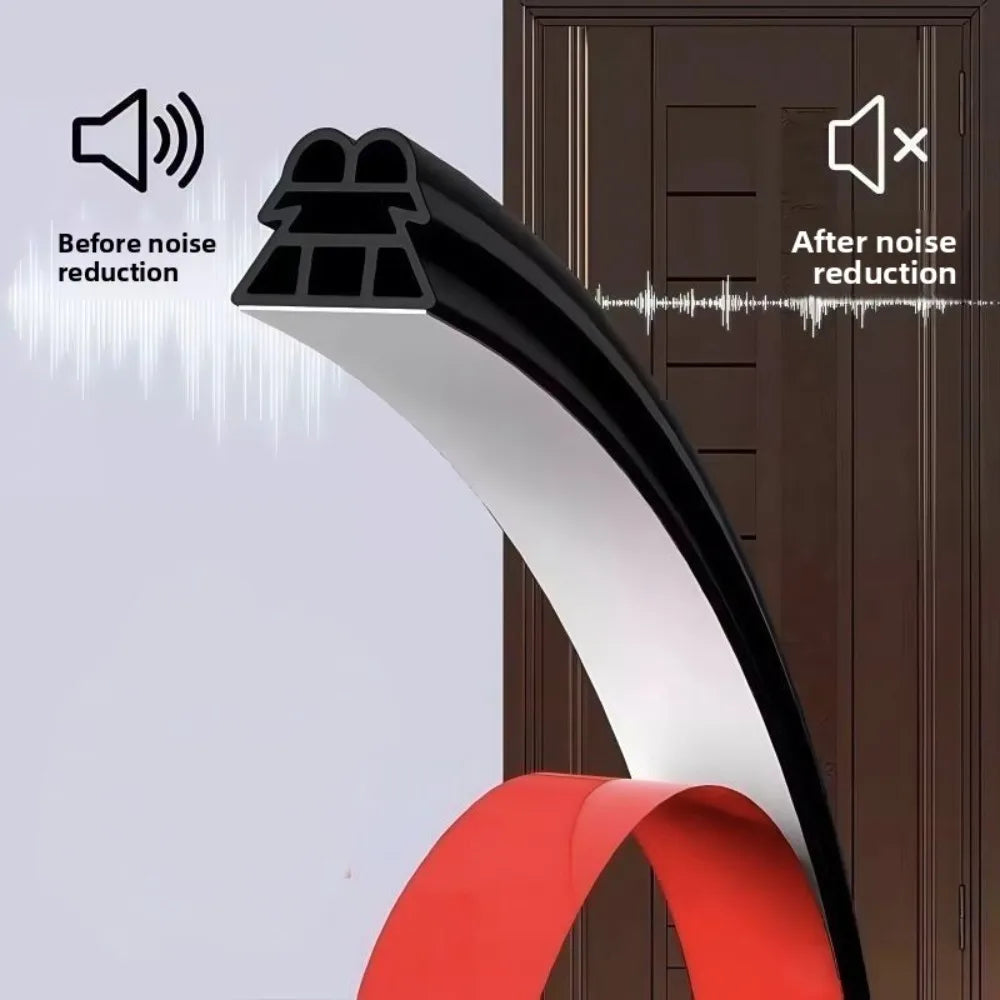 1M-12M Home Door Sealing Seal Strip Weather Stripping Strip for Door Sealing Gap Filler Noise Blocker Foam Windproof Tape Qme