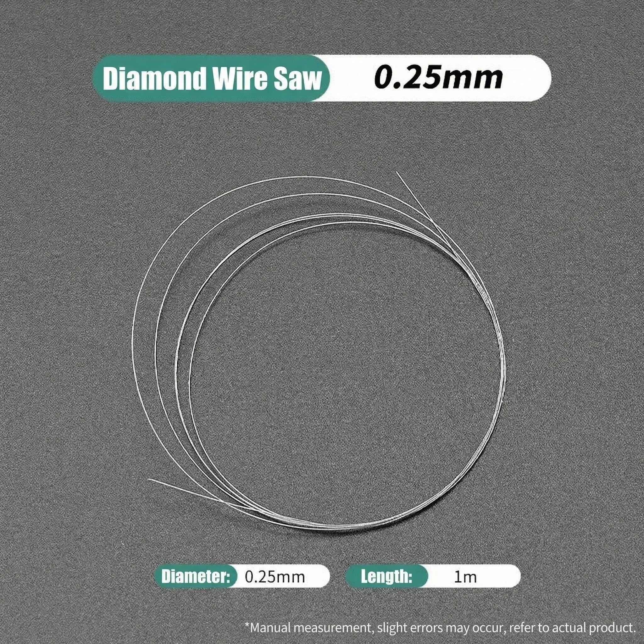 High-precision Diamond Cutting Wire Hand Silver Durable Home Manual Qme 0.25mm-1M