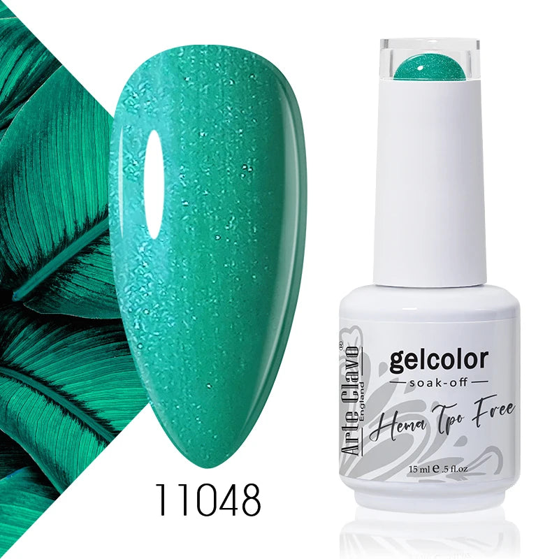 Arte Clavo Nail Gel Polish Spring Green Series Semi Permanent Varnish Qme 11048
