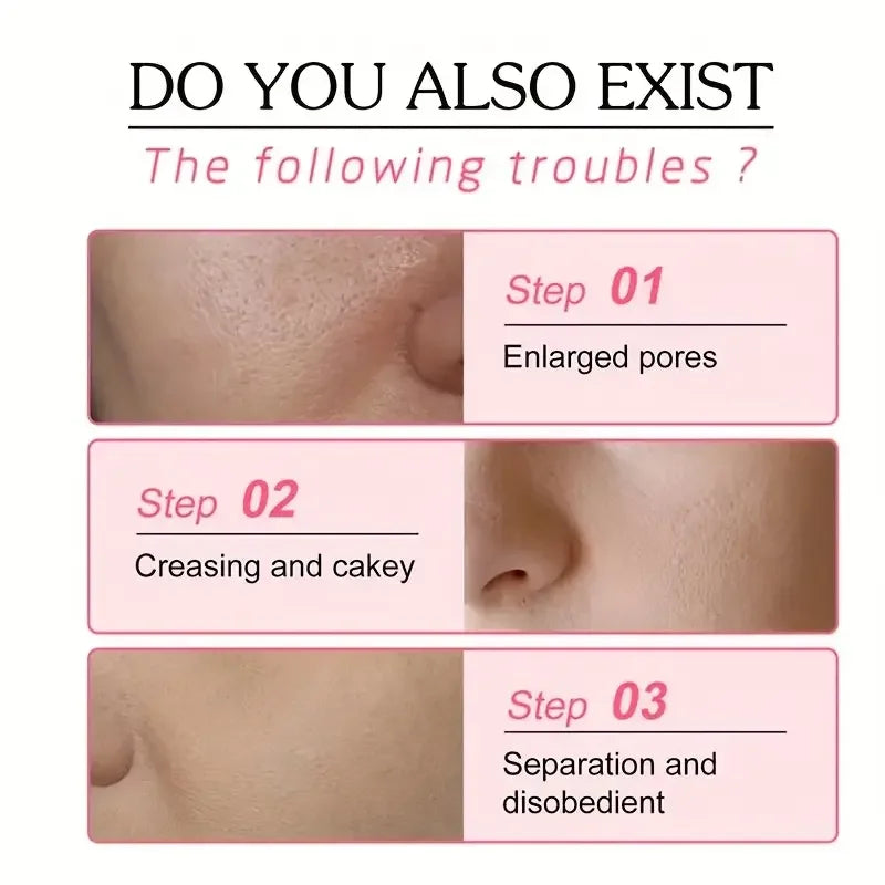 Matte and Gentle Pre-Makeup Primer, Minimizes Pores and Imperfections, Long-Lasting Oil Control, Suitable for Beginners Qme