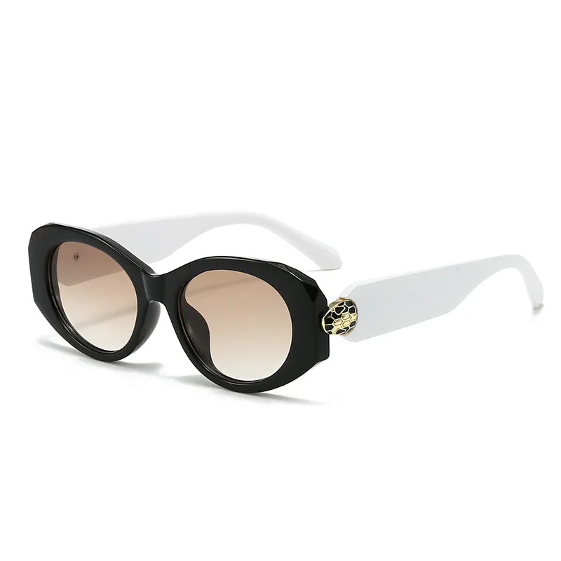 Irregular Y2K Cat Eye Sunglasses Women for Men Luxury Brand Designer Vintage Sun Glasses Sexy Ladies Shades UV400 Qme 04