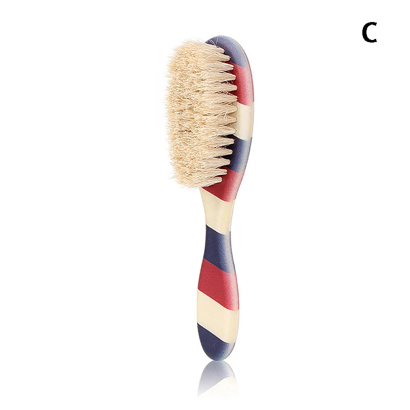 Wild Boar Bristles Material Dual-purpose Beard Brush Shaving Barber Qme C