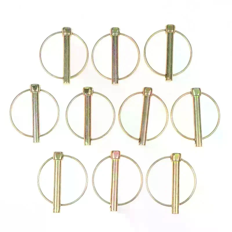 10Pcs Safety Lynch Pin With Ring Anti Lost Lock Pin Heavy Duty Safety Fixing Locking Pins For Towing Trailer ATV UTV Fastener Qme